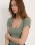 PULL MANCHES COURTES - SAUGE - LOLITA