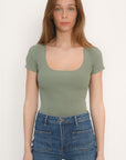 PULL MANCHES COURTES - SAUGE - LOLITA