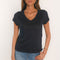 T-SHIRT COL V - LOUISE - STRAWBERRY