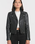 BLOUSON PERFECTO CUIR ROCK BLACK