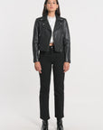 BLOUSON PERFECTO CUIR ROCK BLACK