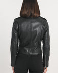 BLOUSON PERFECTO CUIR ROCK BLACK