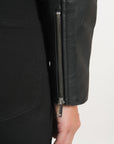 BLOUSON PERFECTO CUIR ROCK BLACK