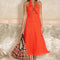 ROBE MIDI - ALICE - MANDARINE