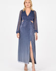 ROBE LONGUE BRIANA BLUE/GOLD