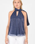 TOP FOULARD BRIANA BLUE/GOLD