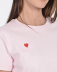 T-SHIRT CŒUR ROSE