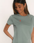 TEE SHIRT - COEUR - SAUGE