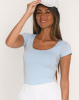 TEE SHIRT MANCHES COURTES - VIRGINI - CIEL