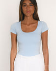 TEE SHIRT MANCHES COURTES - VIRGINI - CIEL