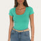 TEE SHIRT MANCHES COURTES - VIRGINI - HIBISCUS