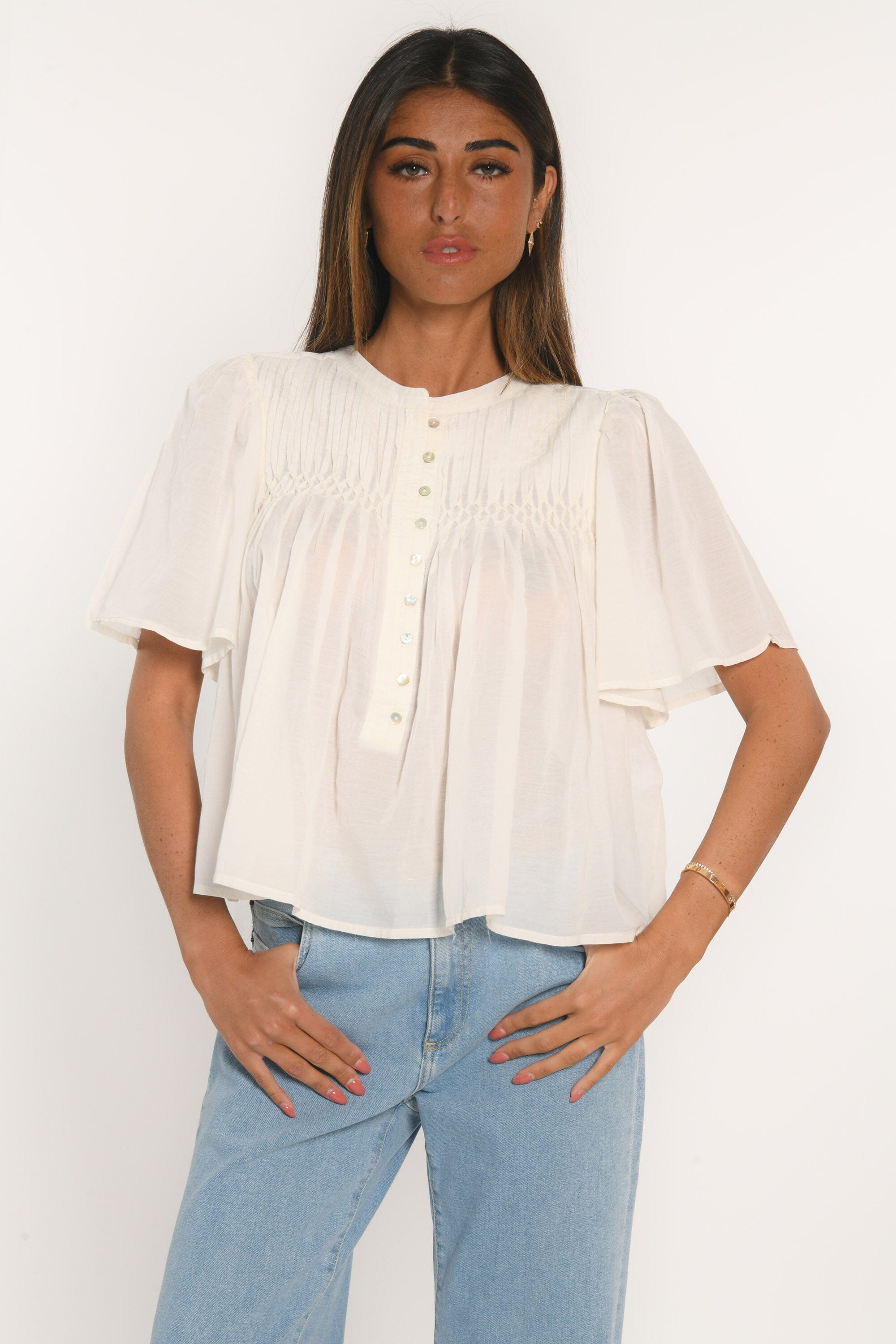 BLOUSE - ANAHI - IVOIRE CHEMISIER NEW KOOKAI Mode Kookai