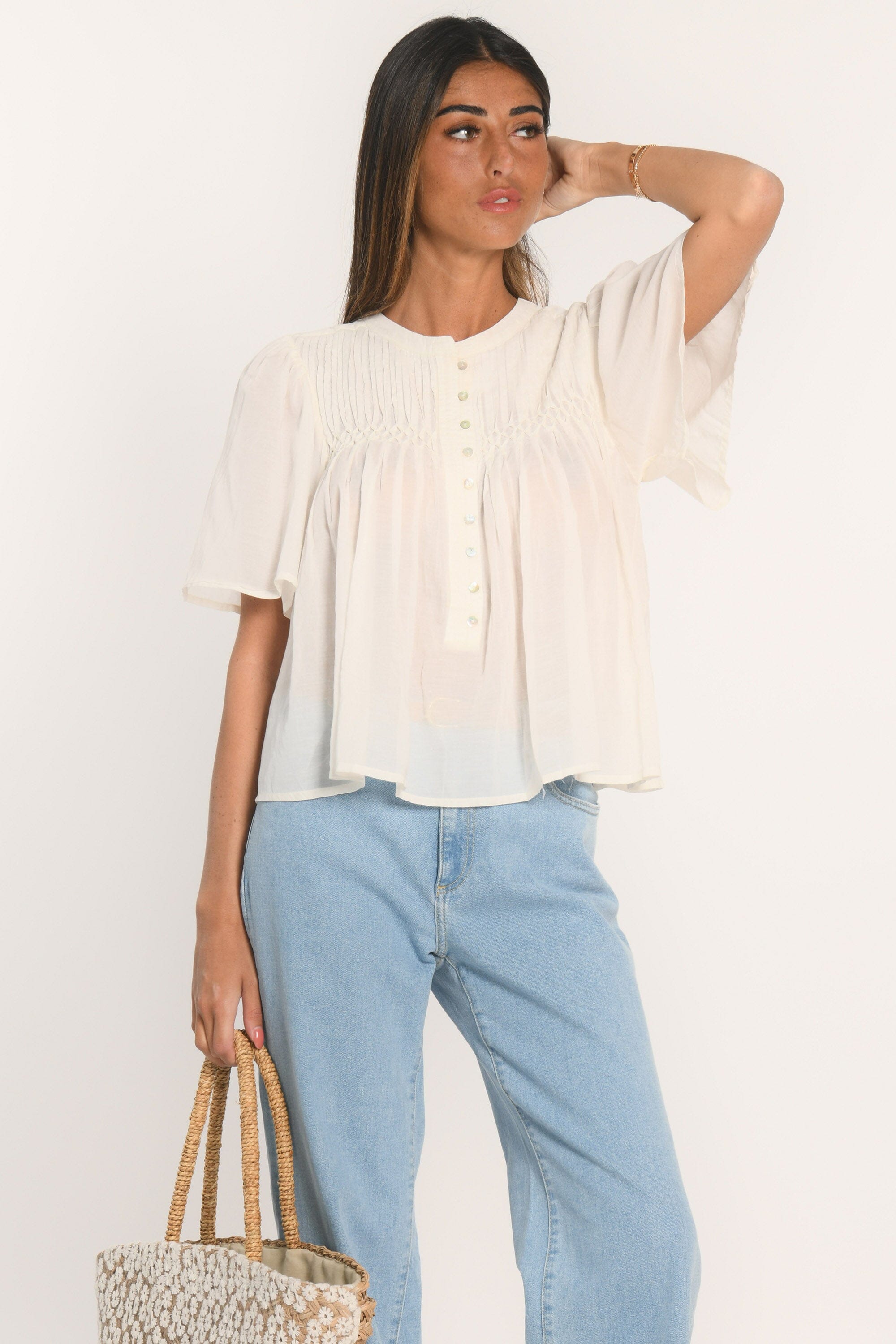 BLOUSE - ANAHI - IVOIRE CHEMISIER NEW KOOKAI Mode Kookai