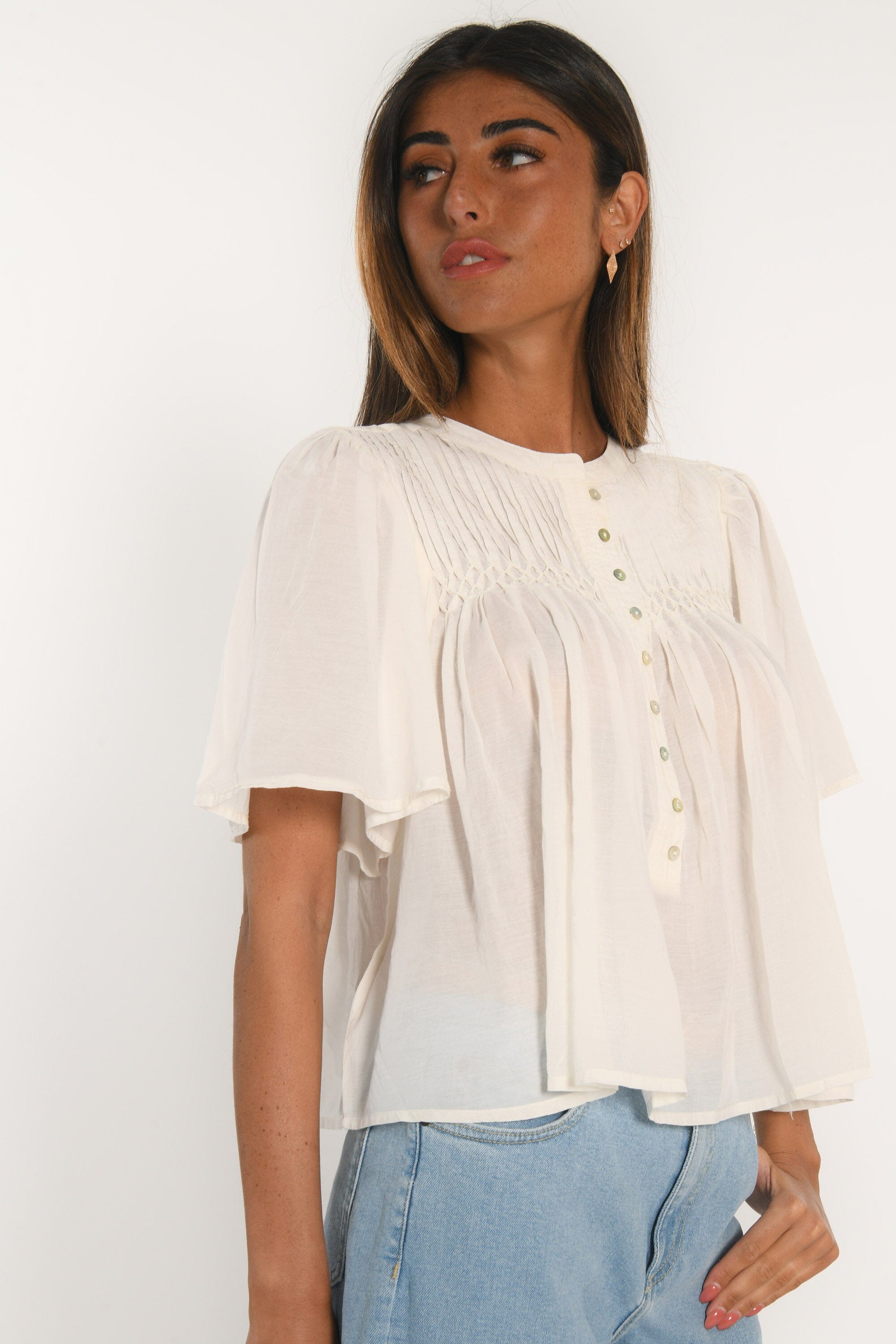 BLOUSE - ANAHI - IVOIRE CHEMISIER NEW KOOKAI Mode Kookai