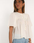 BLOUSE - ANAHI - IVOIRE CHEMISIER NEW KOOKAI Mode Kookai