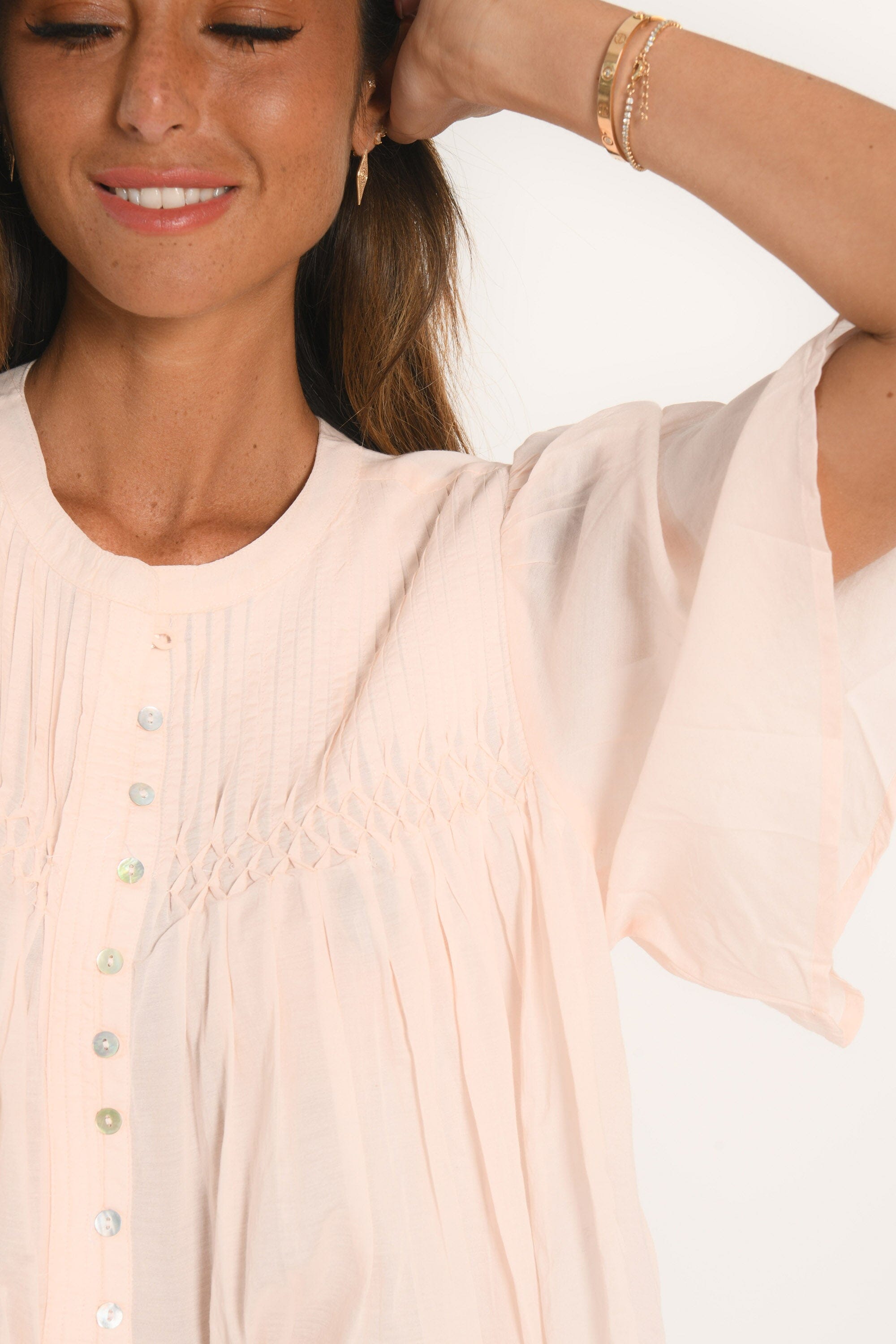 BLOUSE - ANAHI - ROSE POUDRE CHEMISIER NEW KOOKAI Mode Kookai