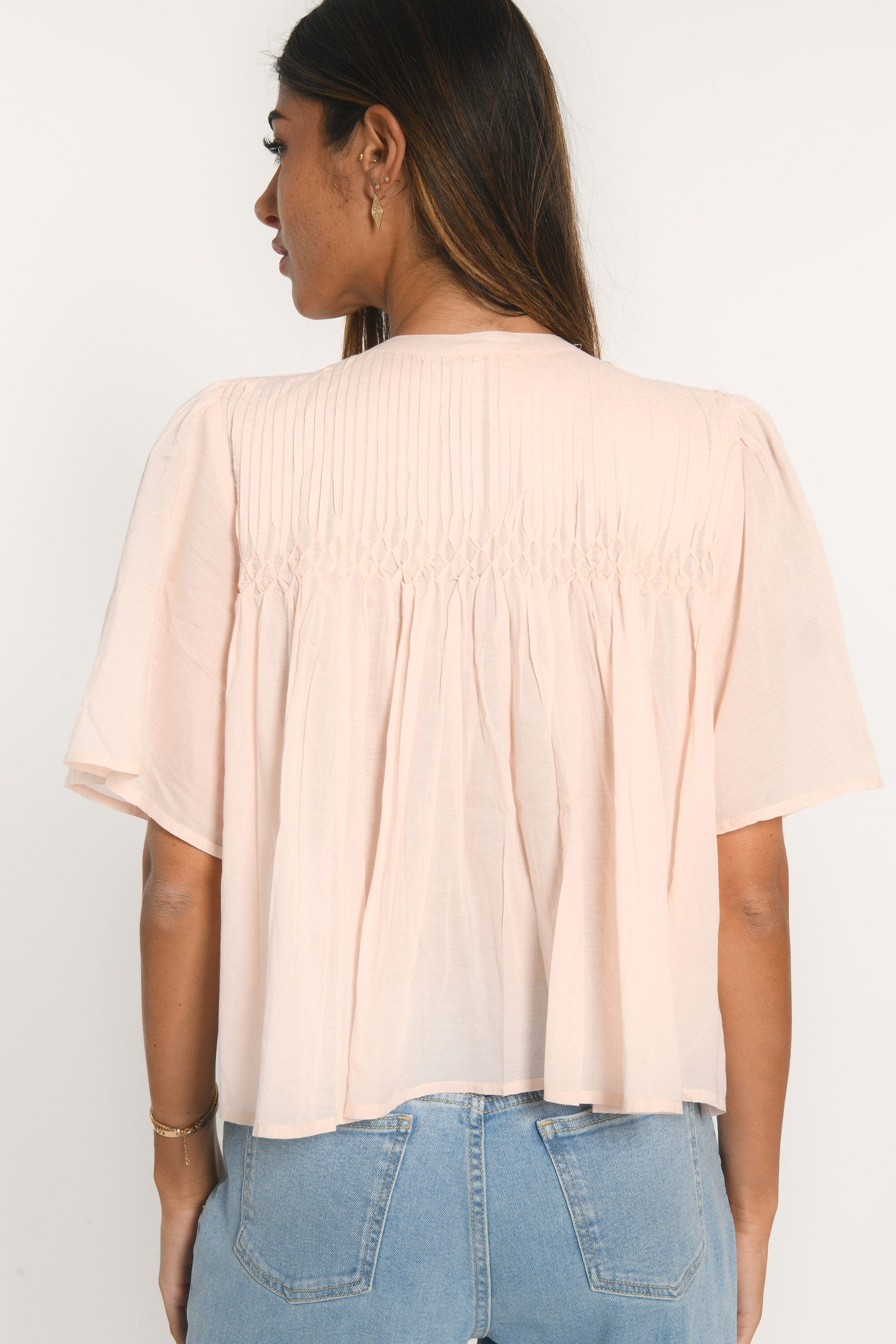 BLOUSE - ANAHI - ROSE POUDRE CHEMISIER NEW KOOKAI Mode Kookai