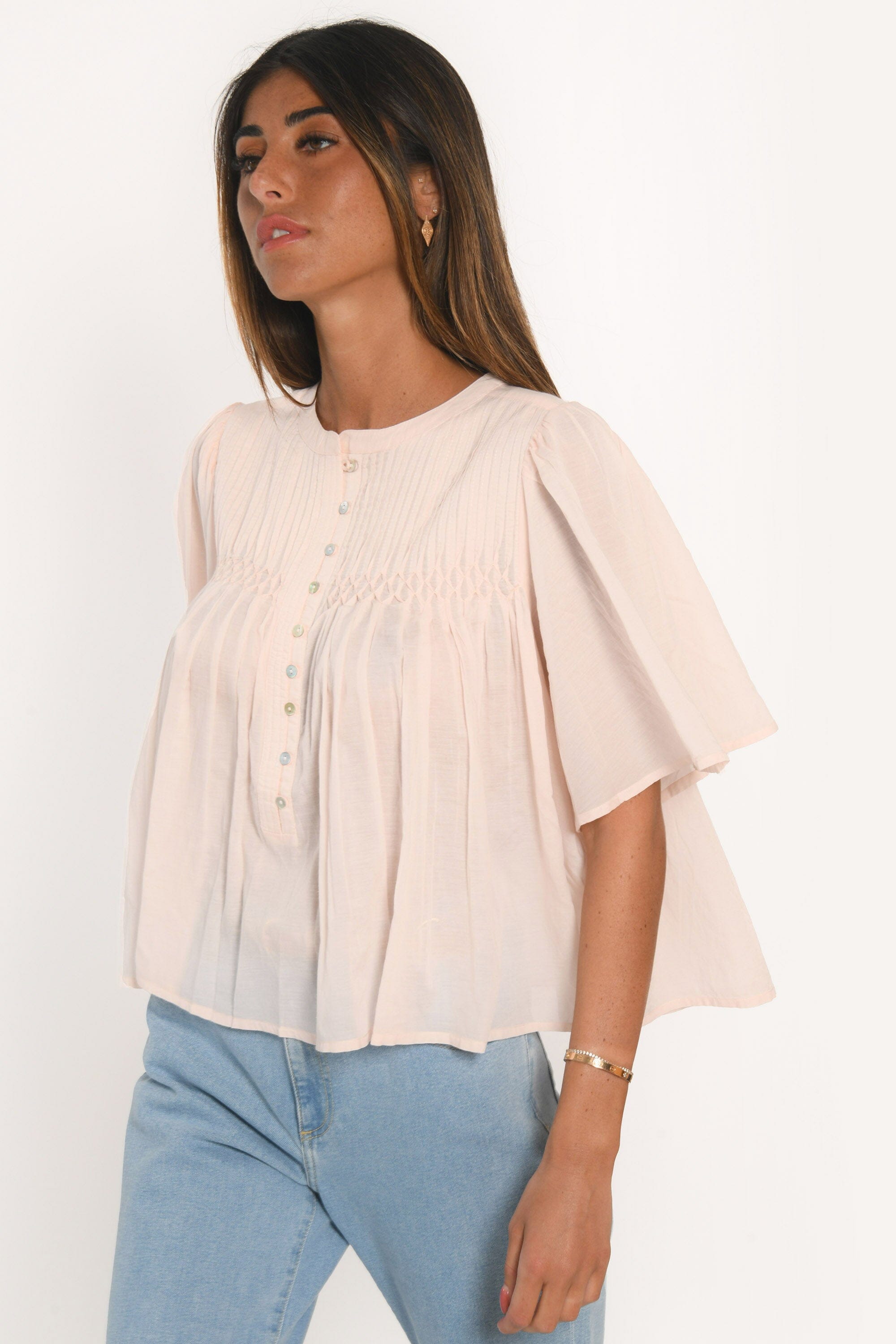BLOUSE - ANAHI - ROSE POUDRE CHEMISIER NEW KOOKAI Mode Kookai
