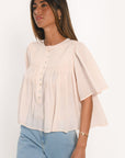 BLOUSE - ANAHI - ROSE POUDRE CHEMISIER NEW KOOKAI Mode Kookai