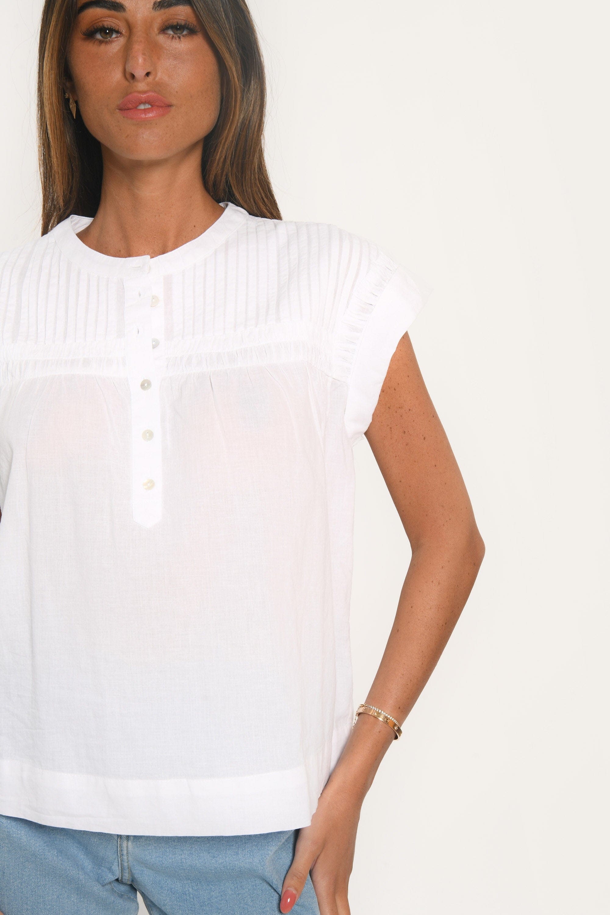 BLOUSE - ARCHIE - BLANC CHEMISIER NEW KOOKAI Mode Kookai