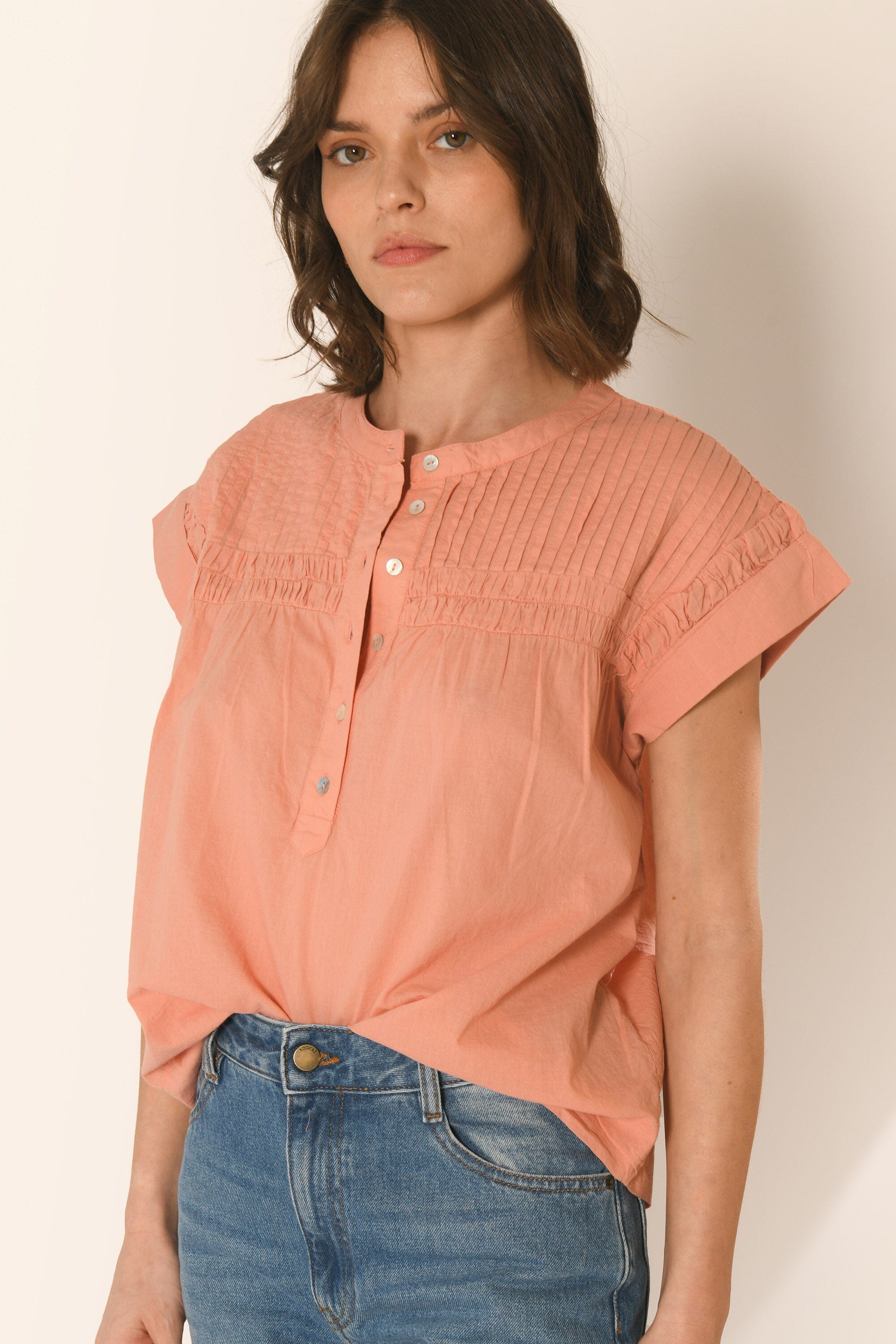 BLOUSE - ARCHIE - TERRACOTTA CHEMISIER NEW KOOKAI Mode Kookai