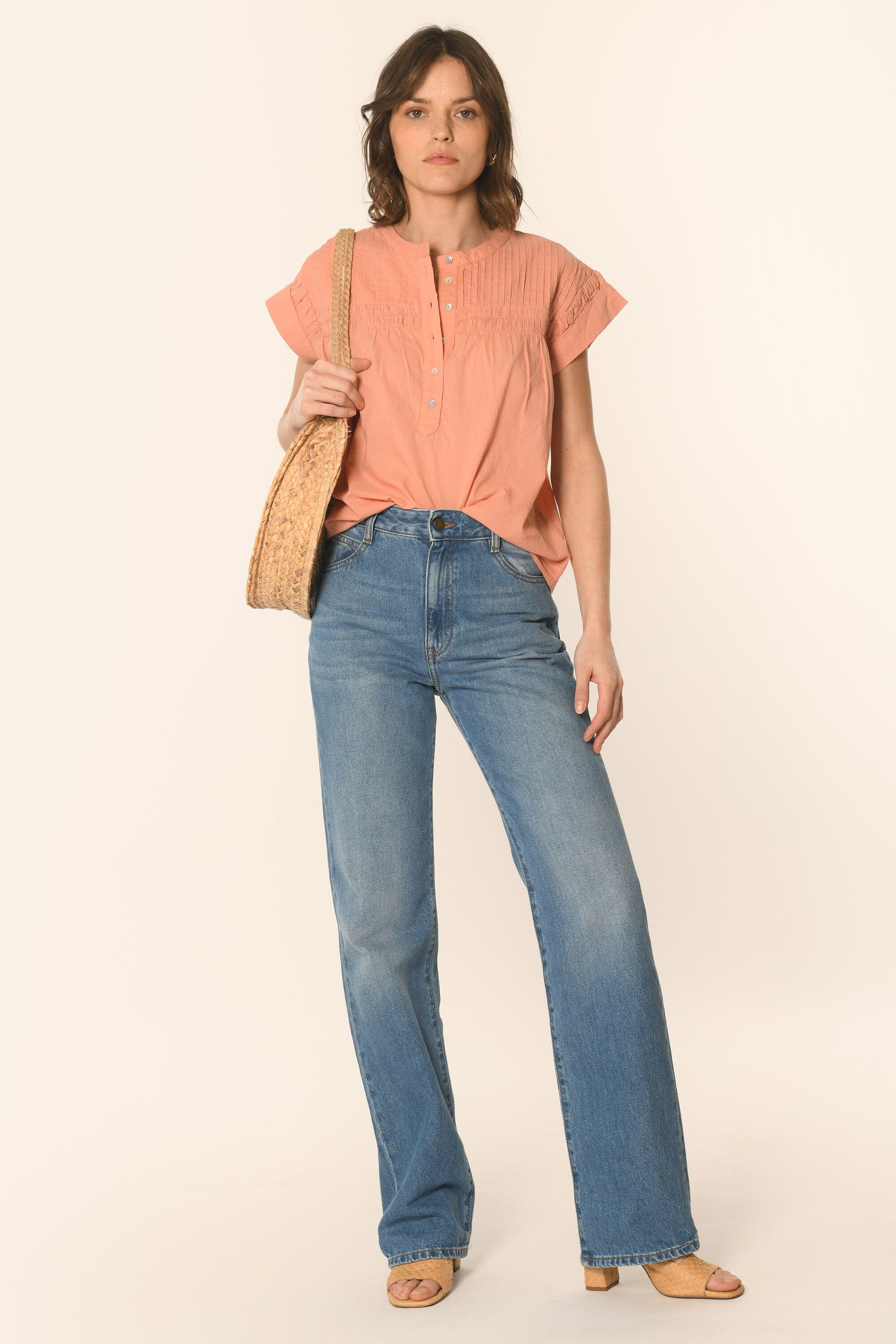BLOUSE - ARCHIE - TERRACOTTA CHEMISIER NEW KOOKAI Mode Kookai