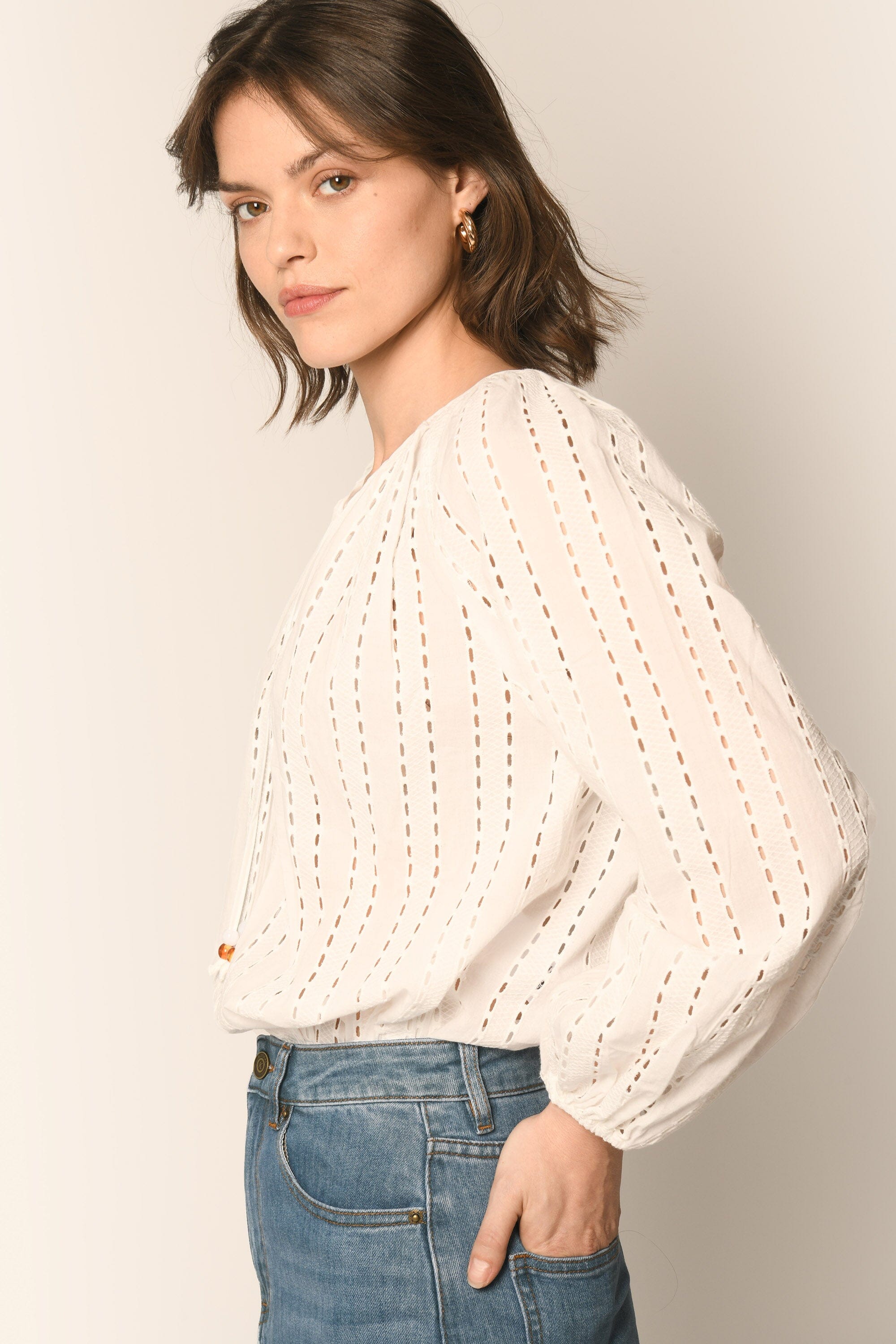 BLOUSE - BLANC - ANAELLE CHEMISIER NEW KOOKAI Mode Kookai