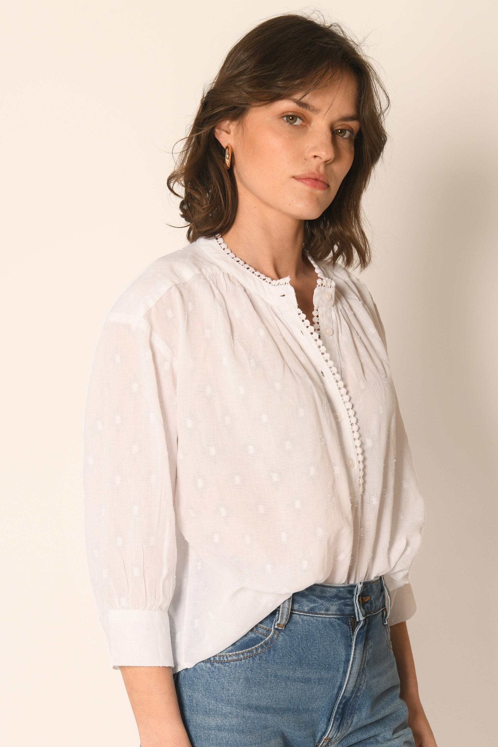 BLOUSE - BLANC - ASSAM CHEMISIER NEW KOOKAI Mode Kookai