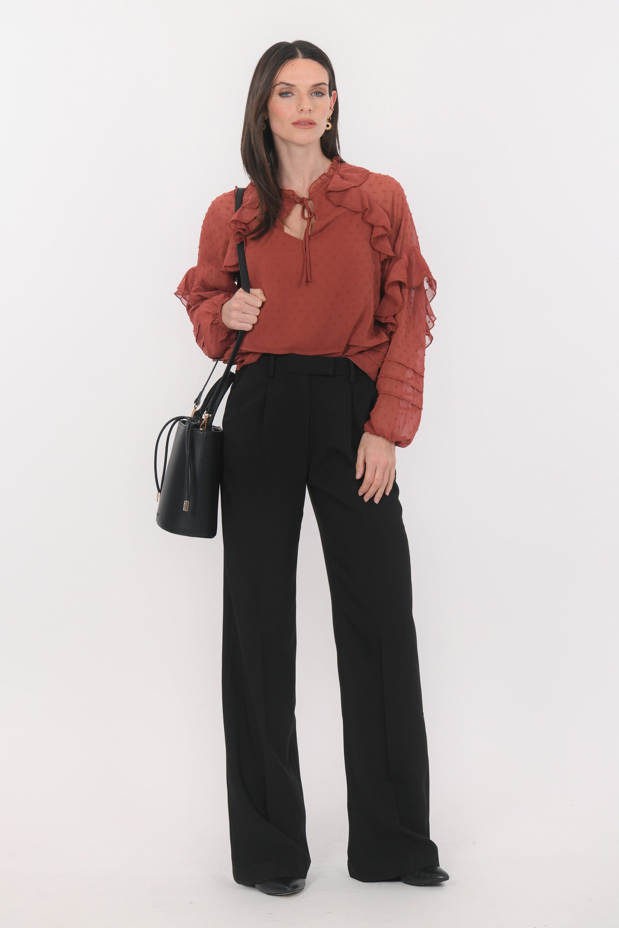 BLOUSE - BRITANNY - BORDEAUX CHEMISIER NEW KOOKAI Mode Kookai