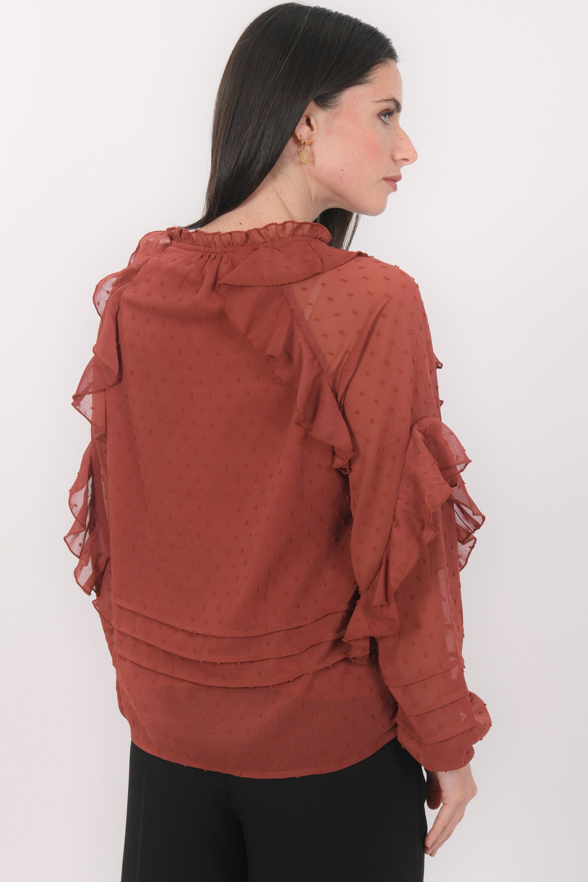 BLOUSE - BRITANNY - BORDEAUX CHEMISIER NEW KOOKAI Mode Kookai