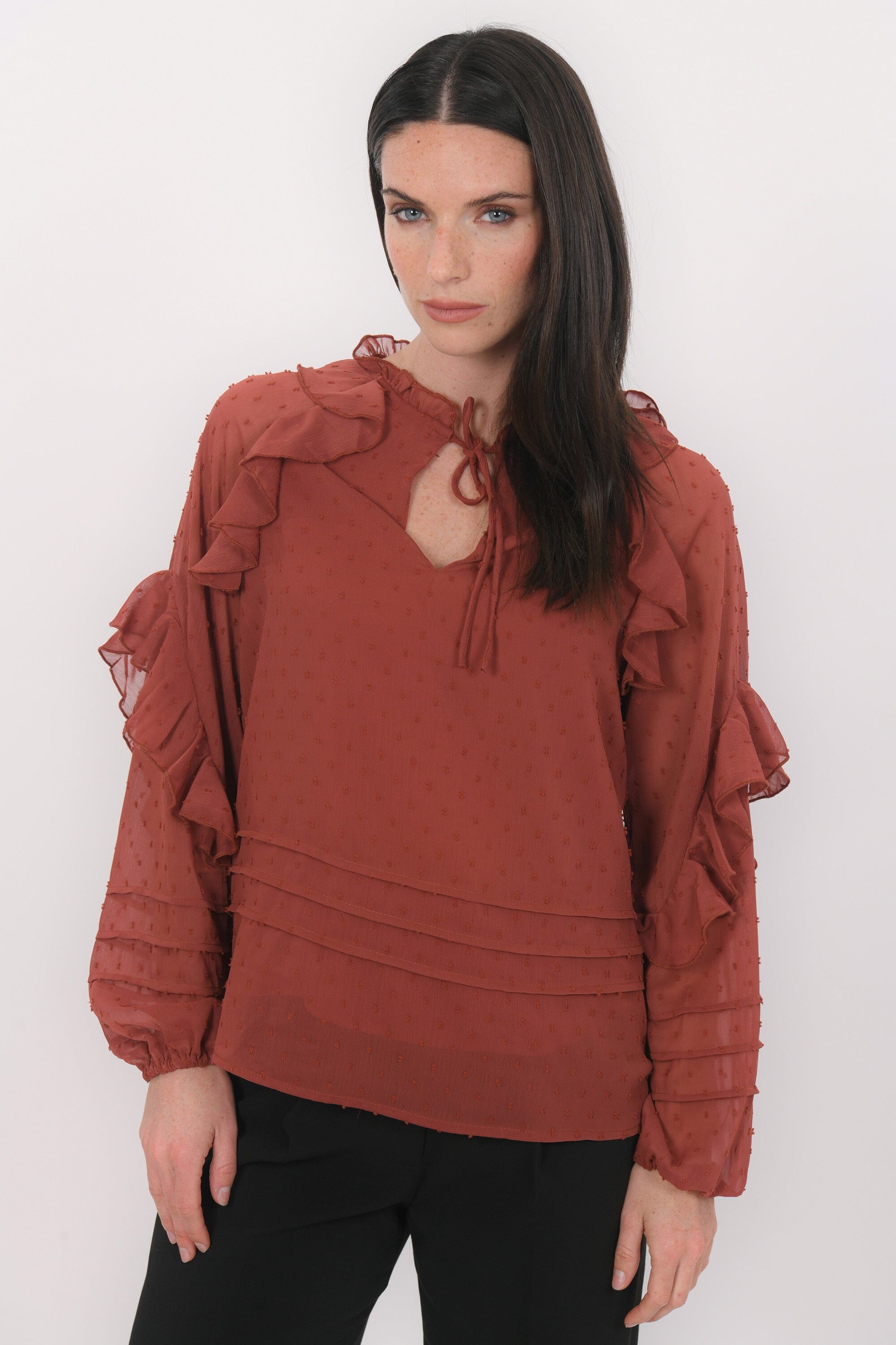 BLOUSE - BRITANNY - BORDEAUX CHEMISIER NEW KOOKAI Mode Kookai