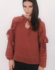 BLOUSE - BRITANNY - BORDEAUX CHEMISIER NEW KOOKAI Mode Kookai