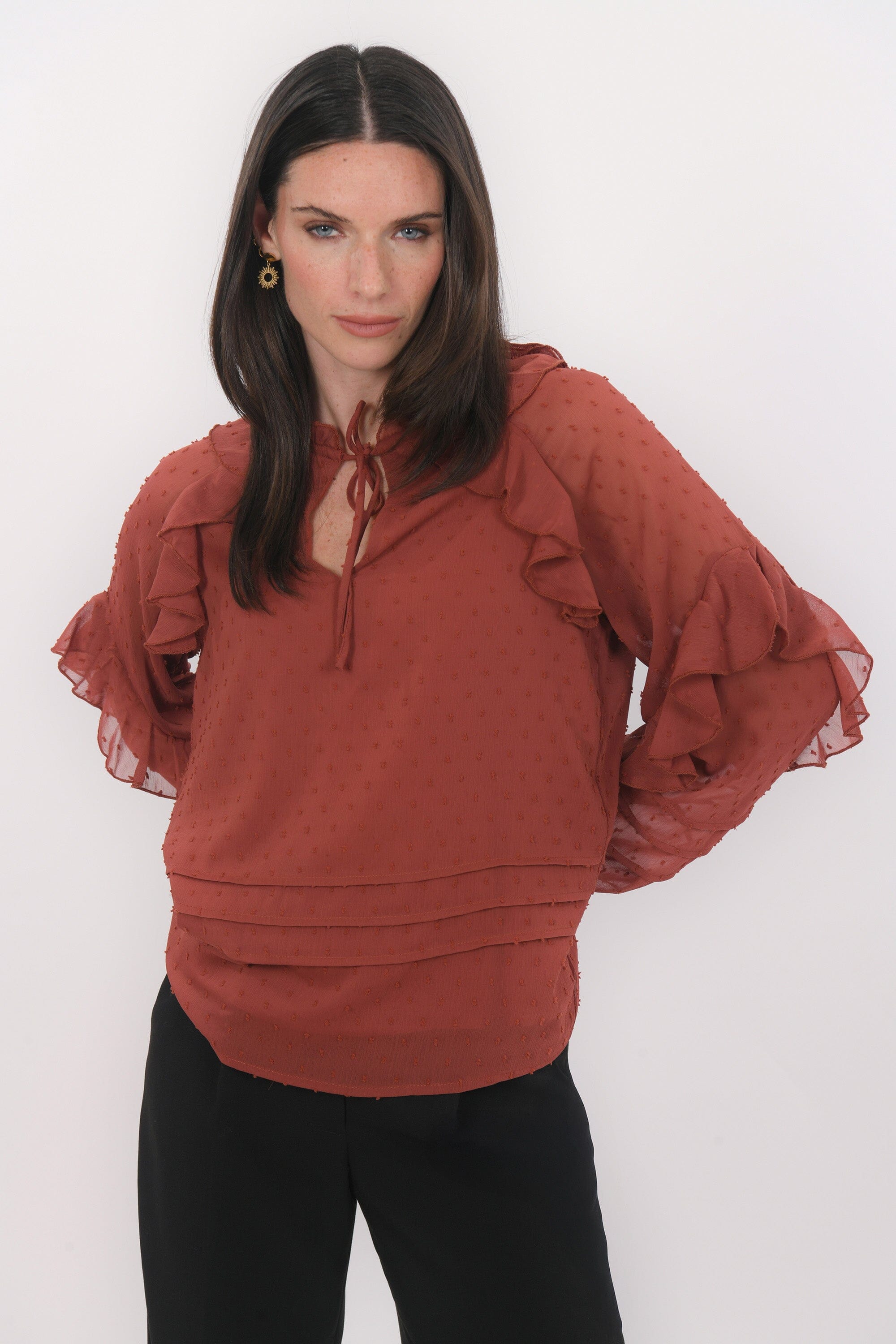 BLOUSE - BRITANNY - BORDEAUX CHEMISIER NEW KOOKAI Mode Kookai