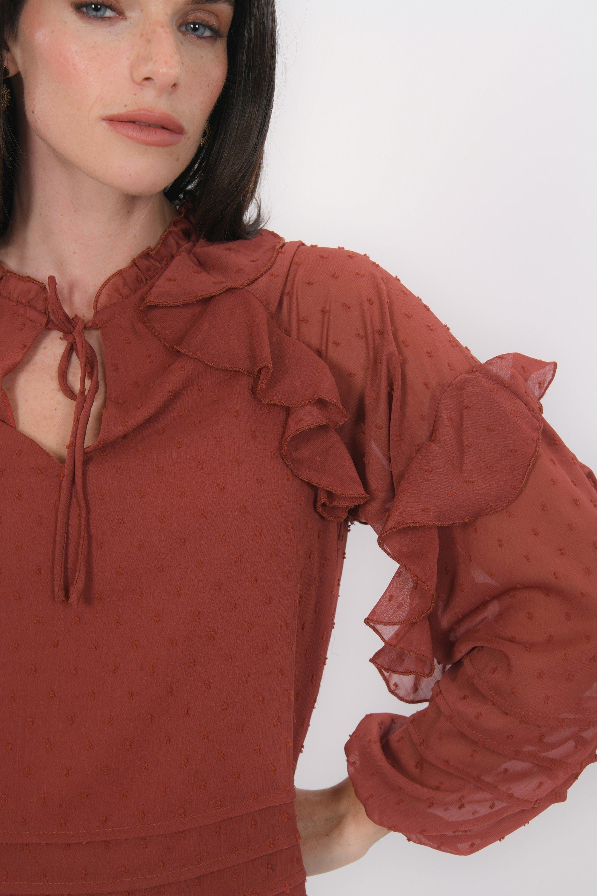 BLOUSE - BRITANNY - BORDEAUX CHEMISIER NEW KOOKAI Mode Kookai