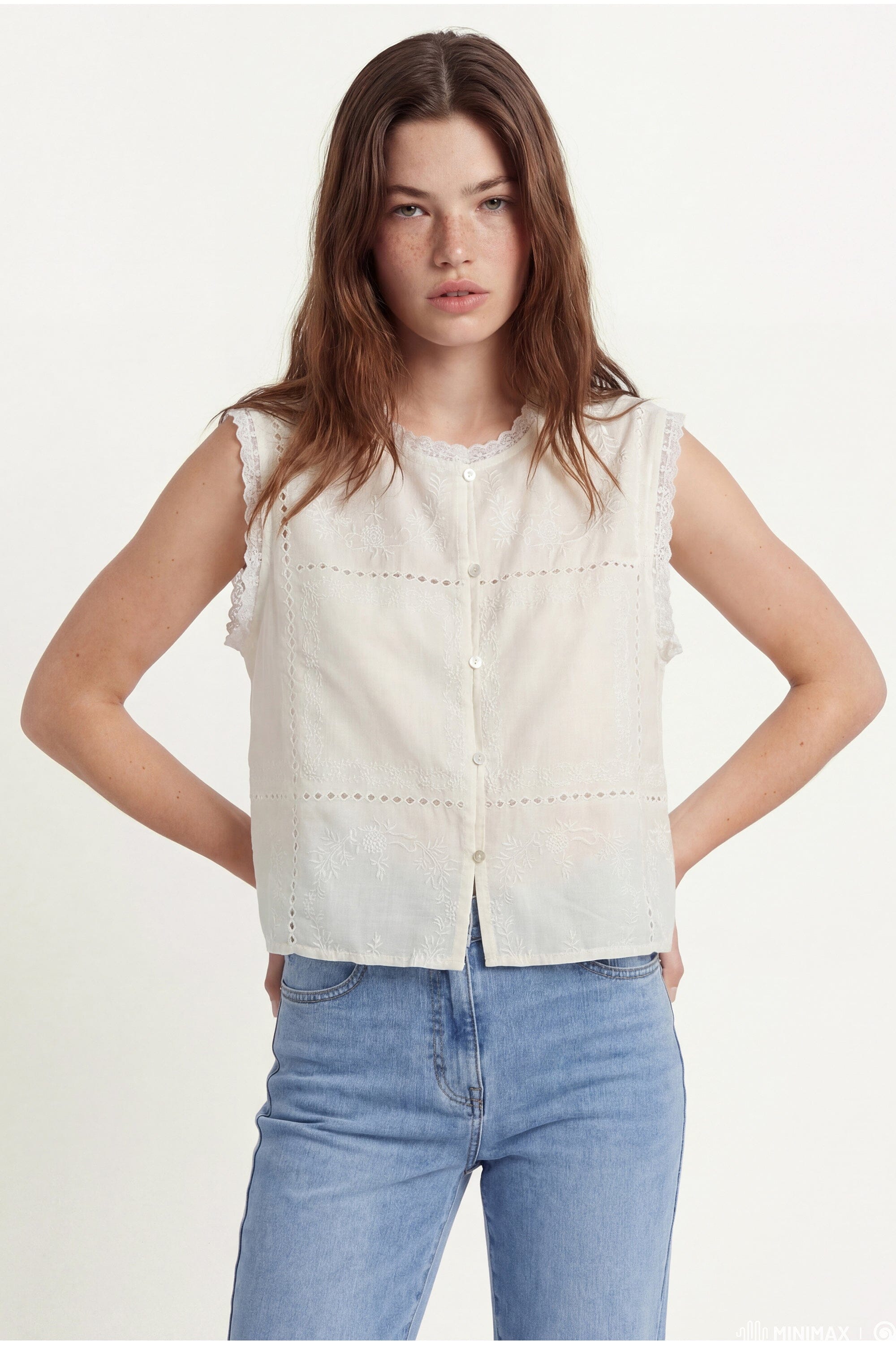 BLOUSE - CRESTA - CREME CHEMISIER NEW KOOKAI Mode Kookai