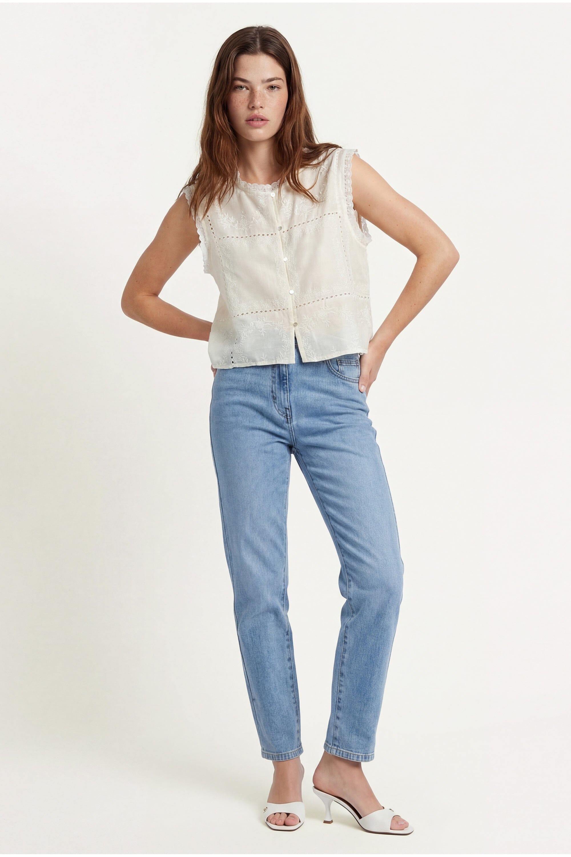 BLOUSE - CRESTA - CREME CHEMISIER NEW KOOKAI Mode Kookai