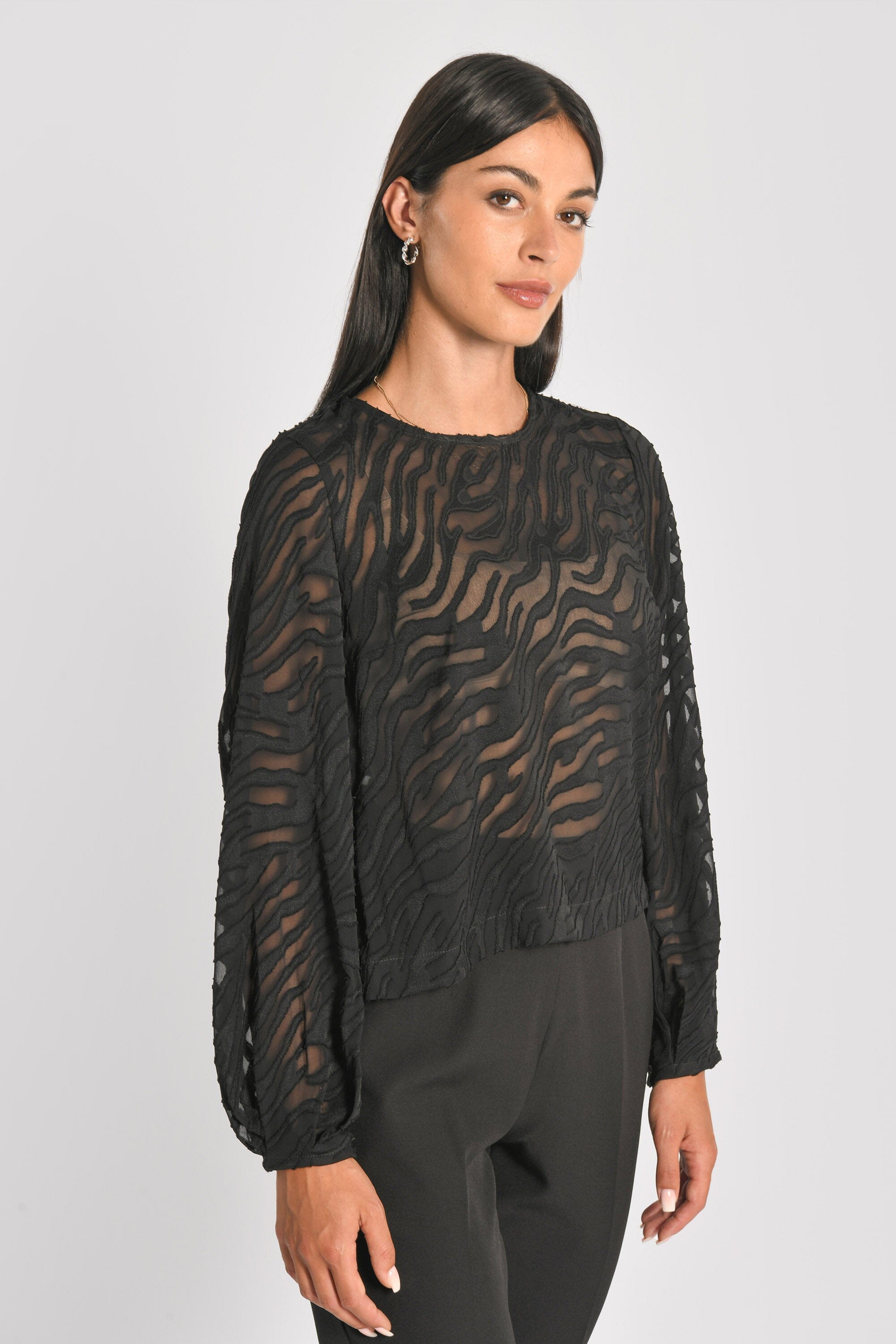 BLOUSE ZEBRE PENNY NOIR CHEMISIER KOOKAI Mode Kookai
