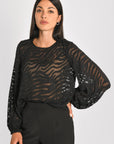 BLOUSE ZEBRE PENNY NOIR CHEMISIER KOOKAI Mode Kookai