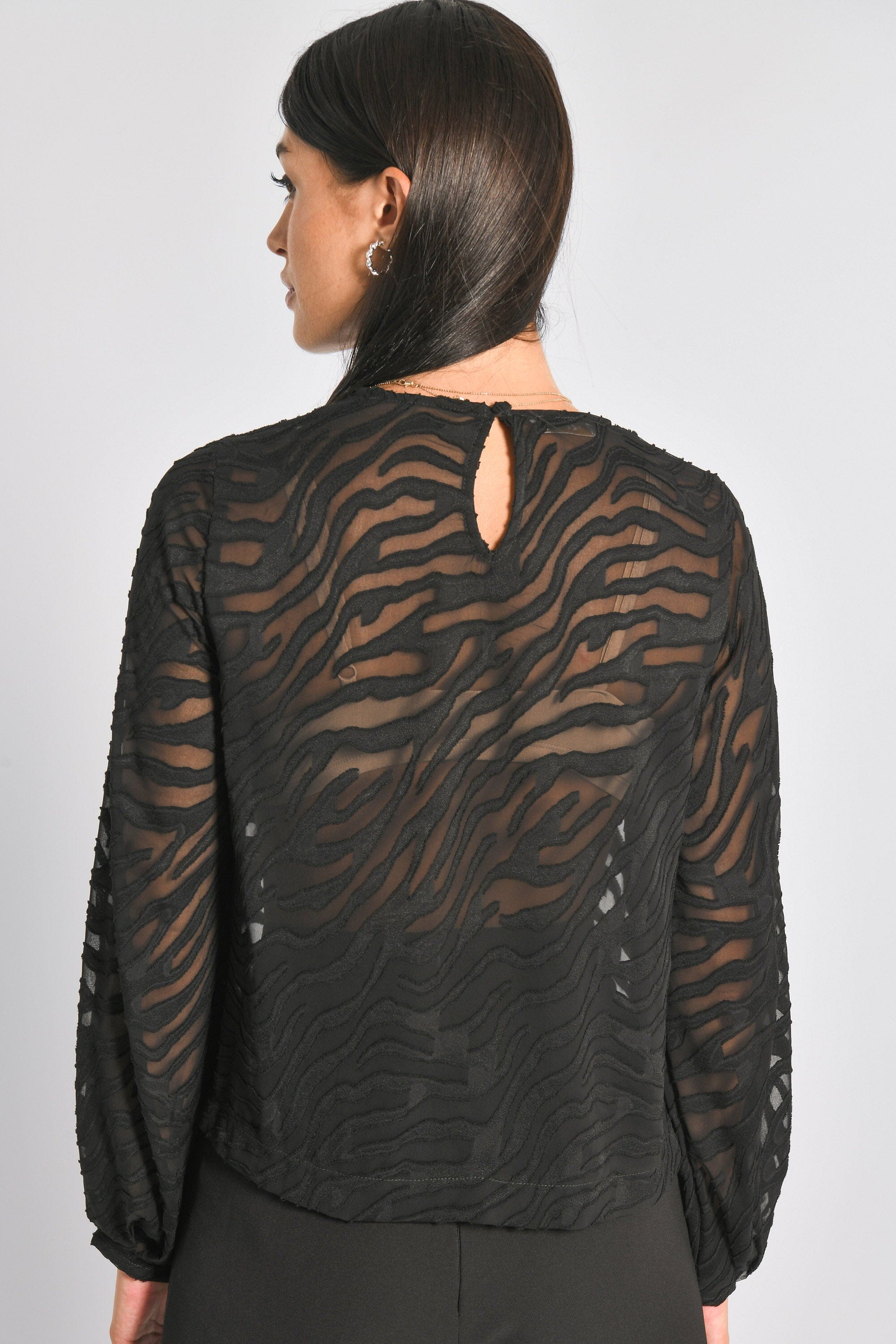 BLOUSE ZEBRE PENNY NOIR CHEMISIER KOOKAI Mode Kookai