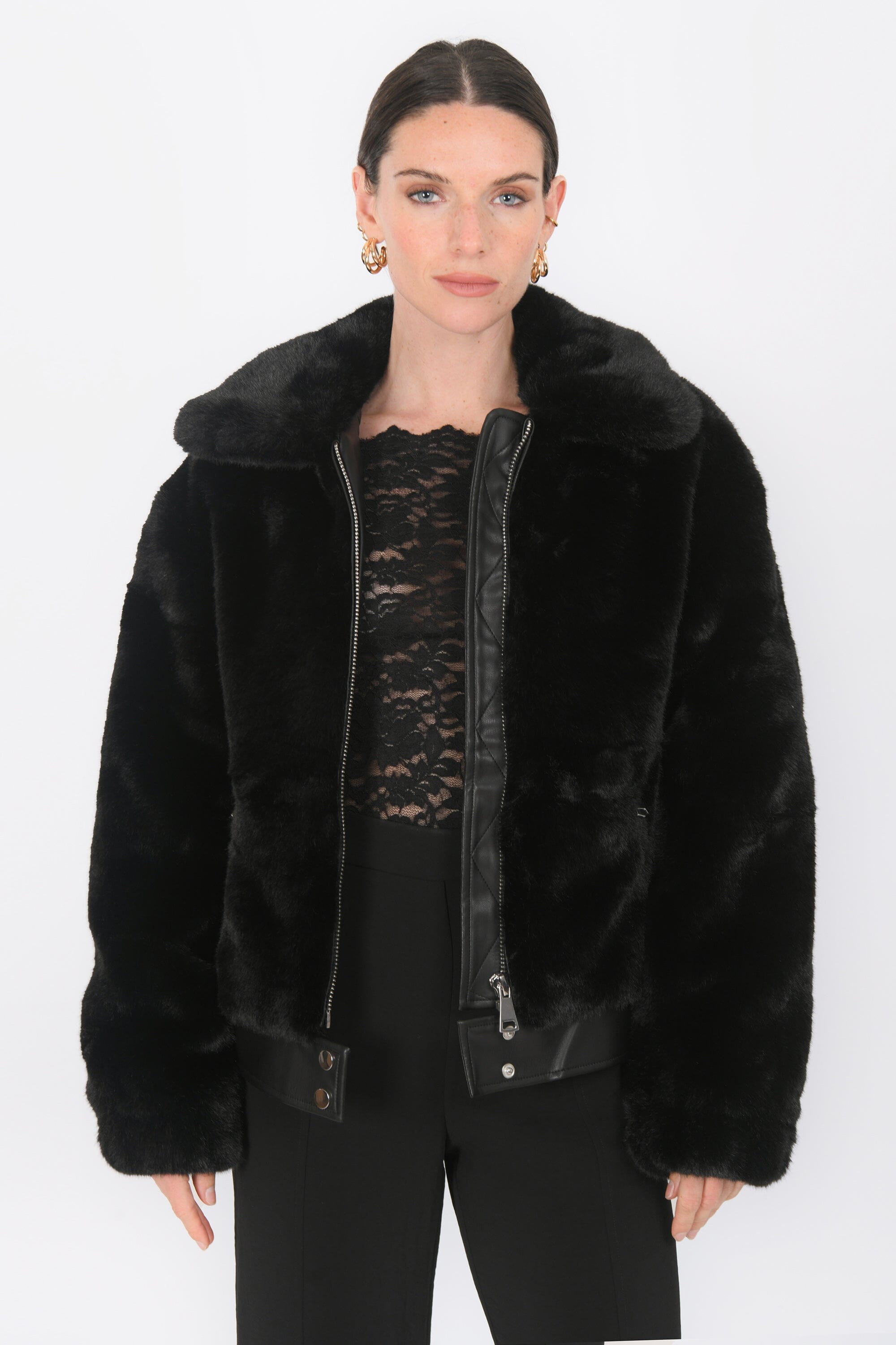 BLOUSON - BERTHA - NOIR MANTEAU NEW KOOKAI Mode Kookai