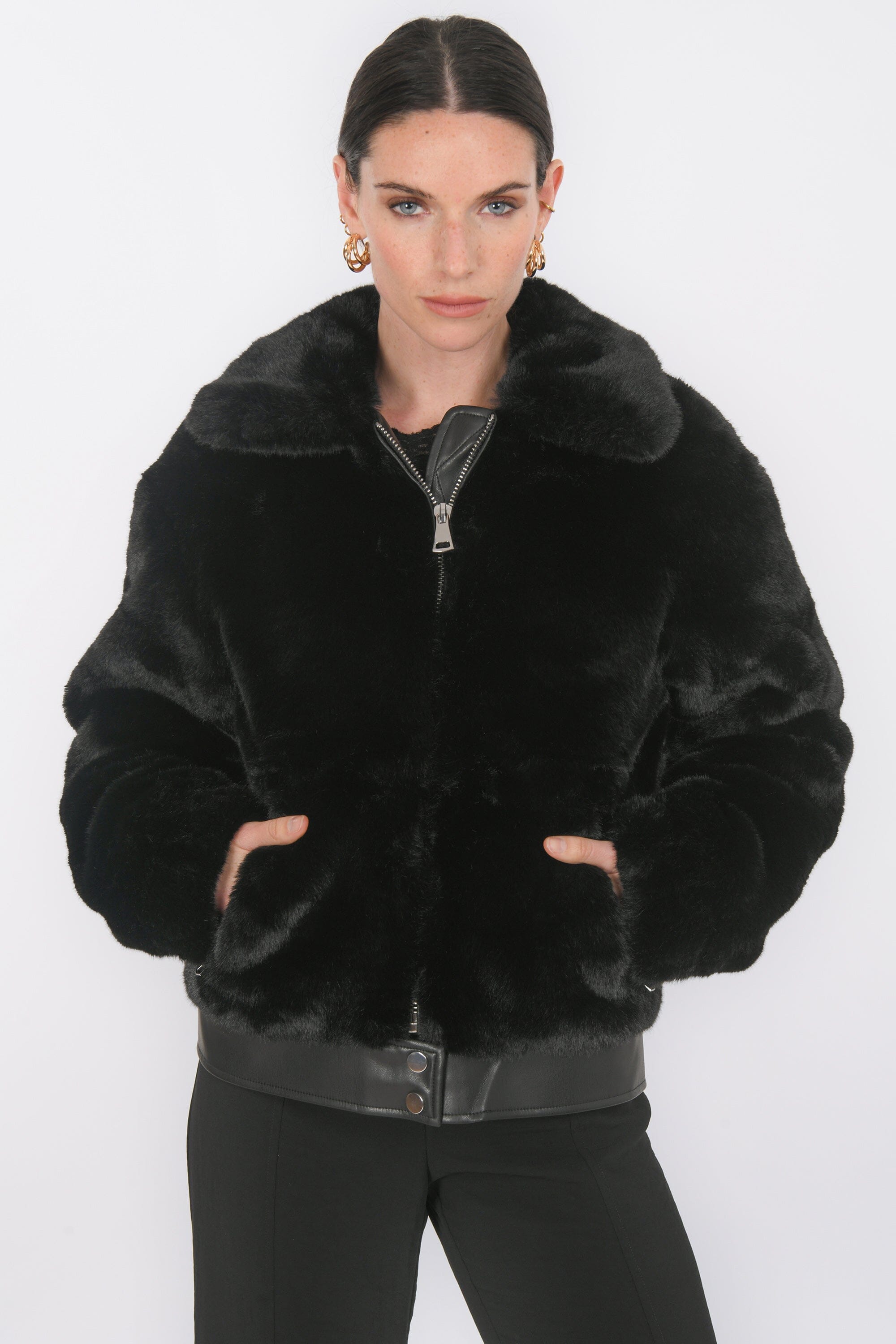 BLOUSON - BERTHA - NOIR MANTEAU NEW KOOKAI Mode Kookai