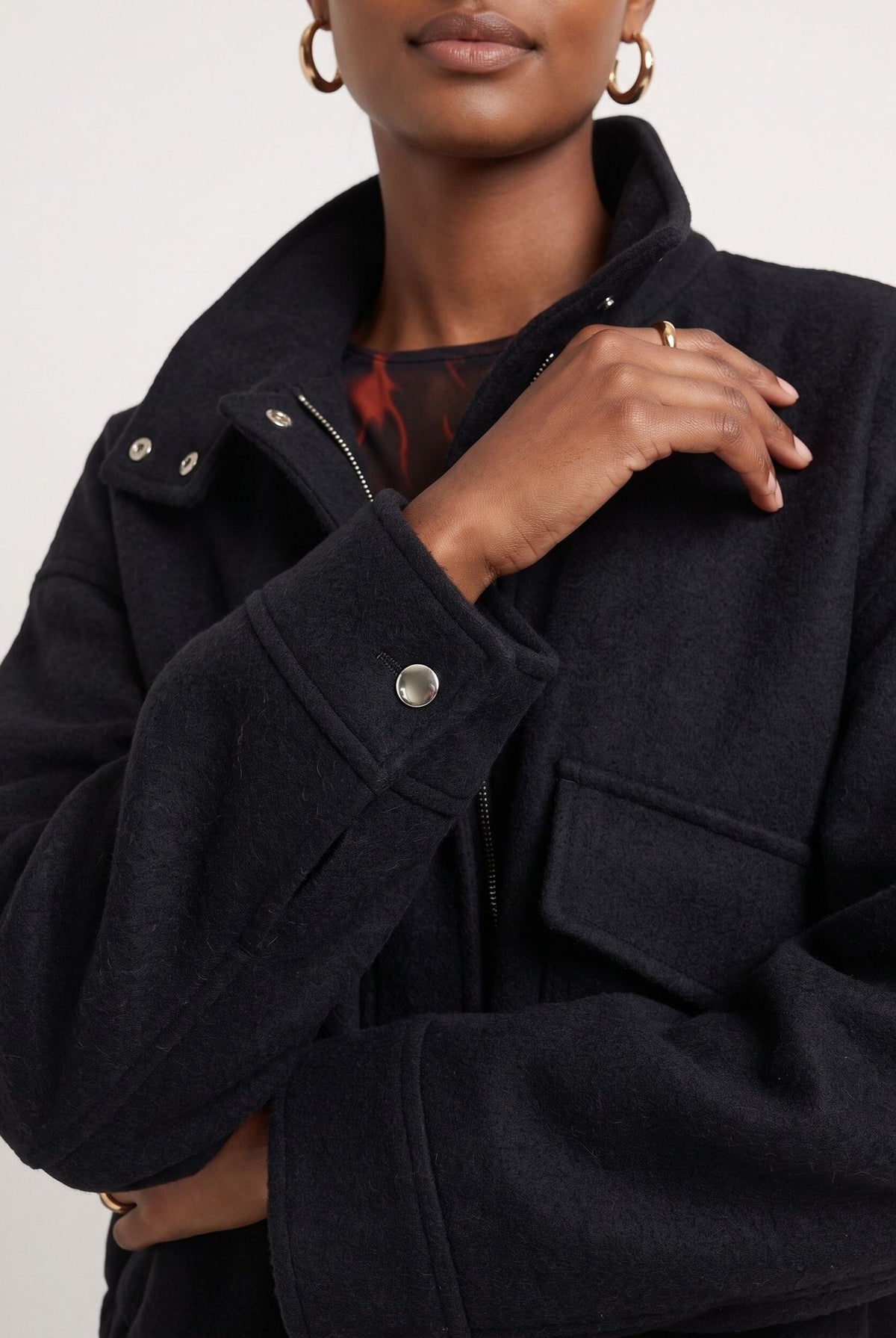 BLOUSON - DONNIA - NOIR MANTEAU NEW KOOKAI Mode Kookai