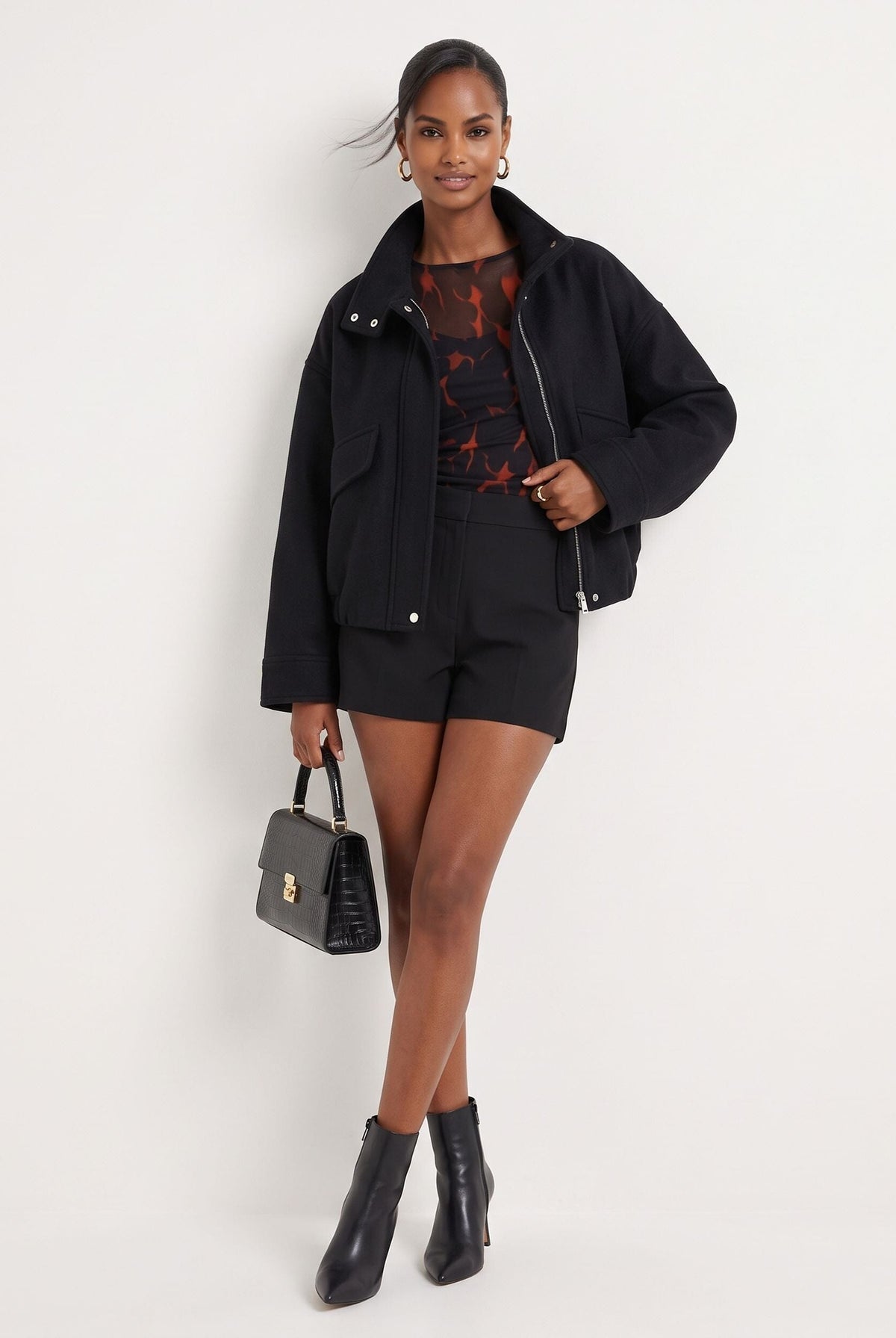 BLOUSON - DONNIA - NOIR MANTEAU NEW KOOKAI Mode Kookai