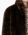 BLOUSON FAUX FUR - MARINA - CHOCO MANTEAU KOOKAÏ Mode Kookai