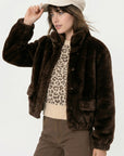 BLOUSON FAUX FUR - MARINA - CHOCO MANTEAU KOOKAÏ Mode Kookai