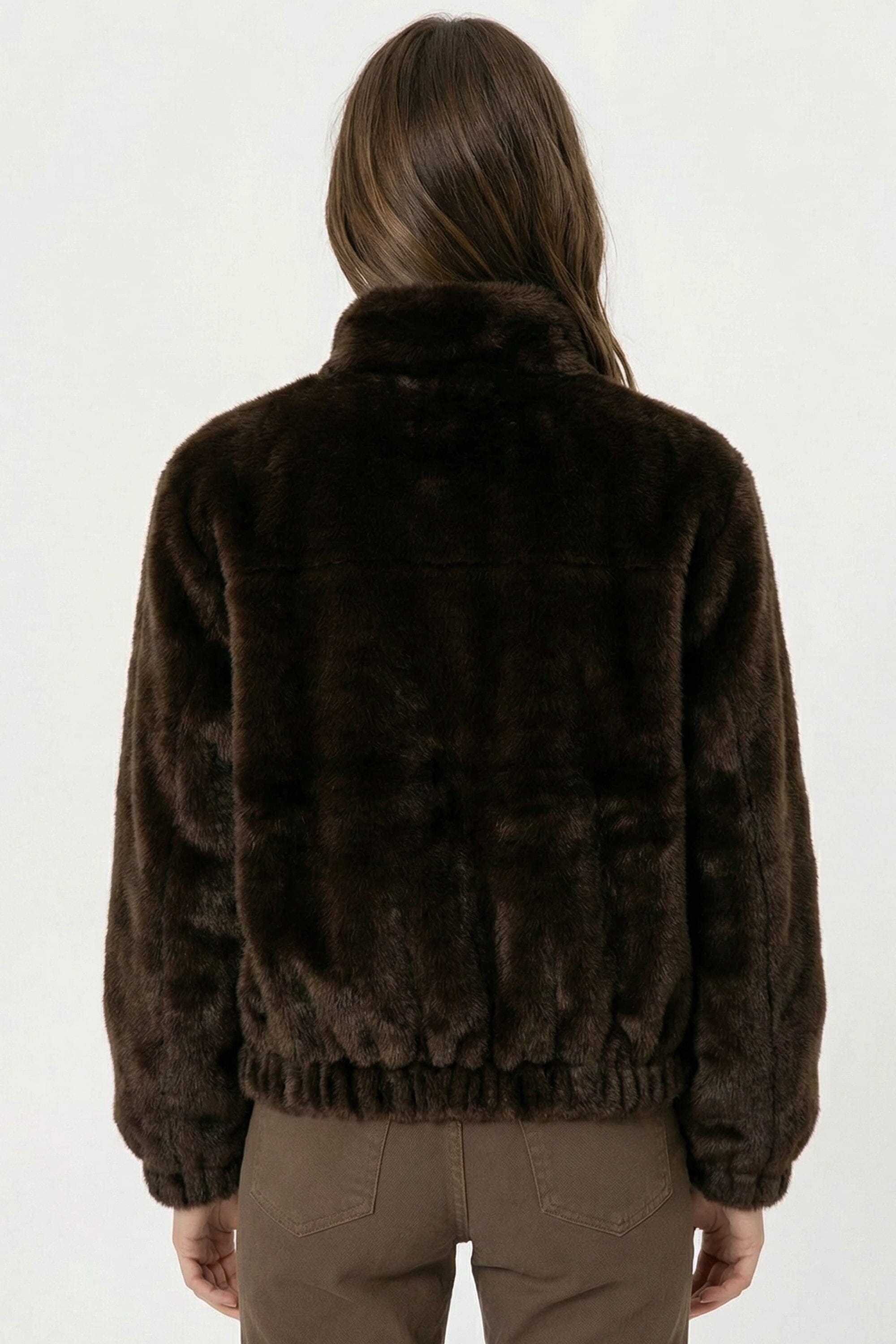 BLOUSON FAUX FUR - MARINA - CHOCO MANTEAU KOOKAÏ Mode Kookai
