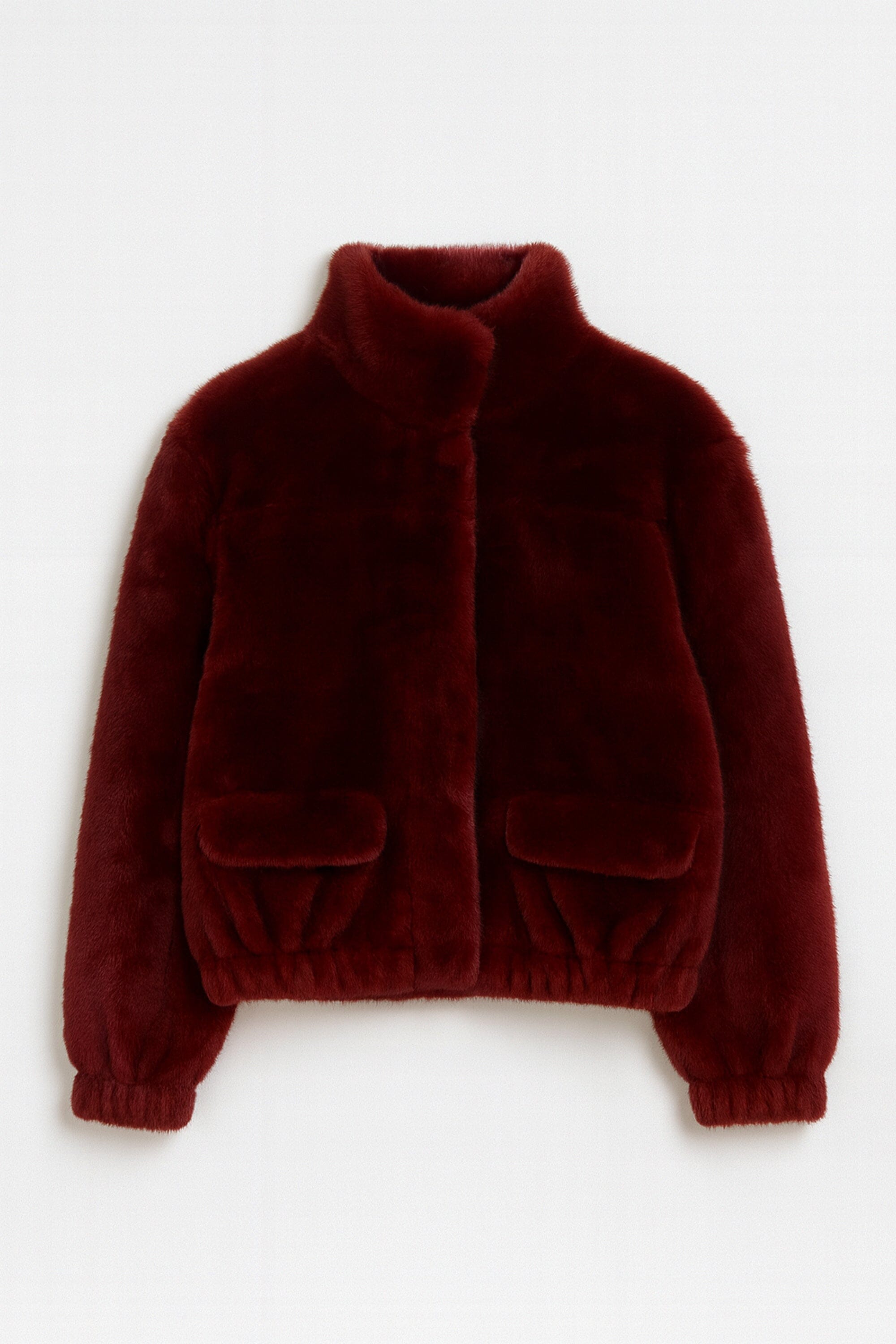 BLOUSON FAUX FUR - MARINA - LIE DE VIN MANTEAU KOOKAÏ Mode Kookai