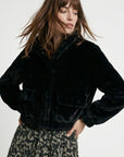 BLOUSON FAUX FUR - MARINA - NOIR MANTEAU KOOKAÏ Mode Kookai