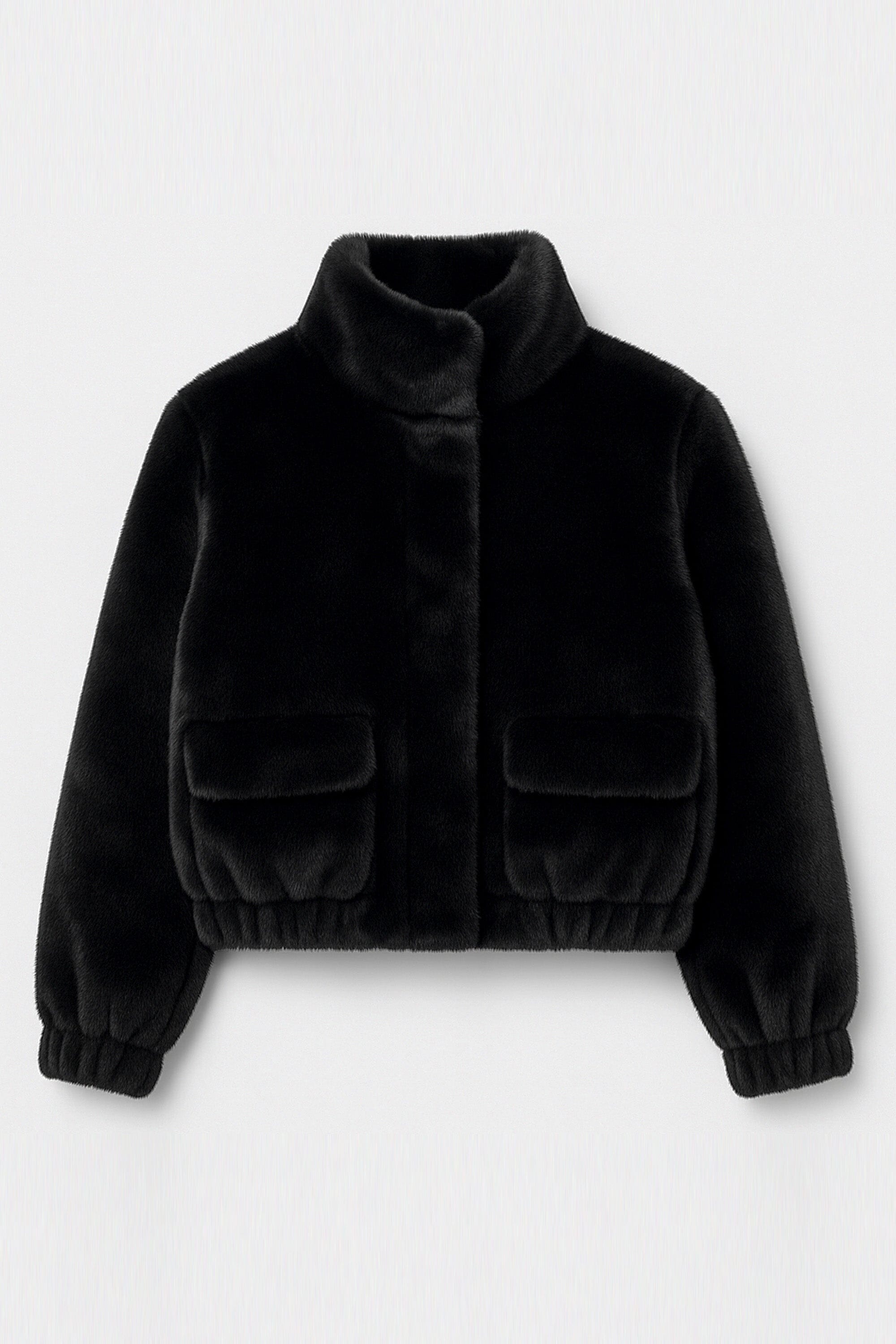 BLOUSON FAUX FUR - MARINA - NOIR MANTEAU KOOKAÏ Mode Kookai