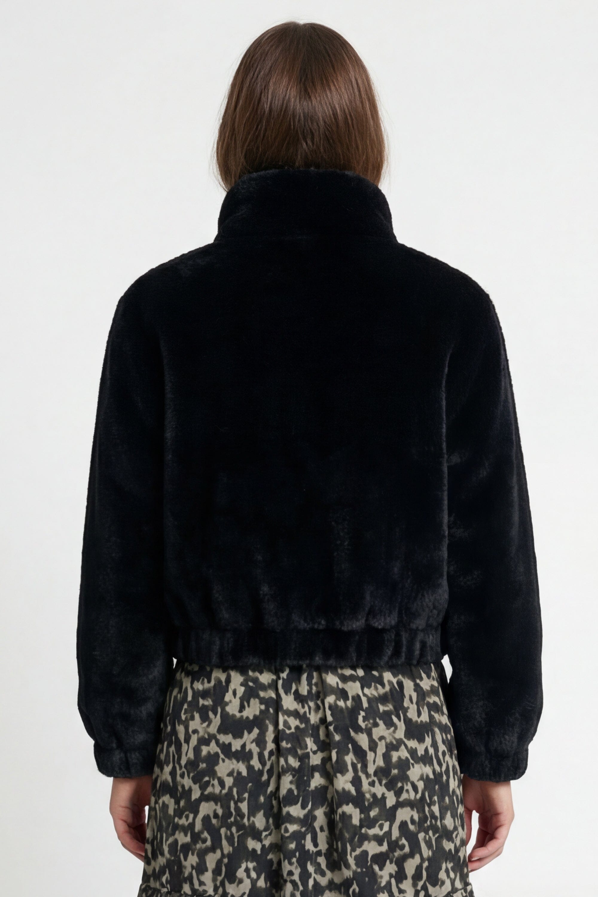 BLOUSON FAUX FUR - MARINA - NOIR MANTEAU KOOKAÏ Mode Kookai